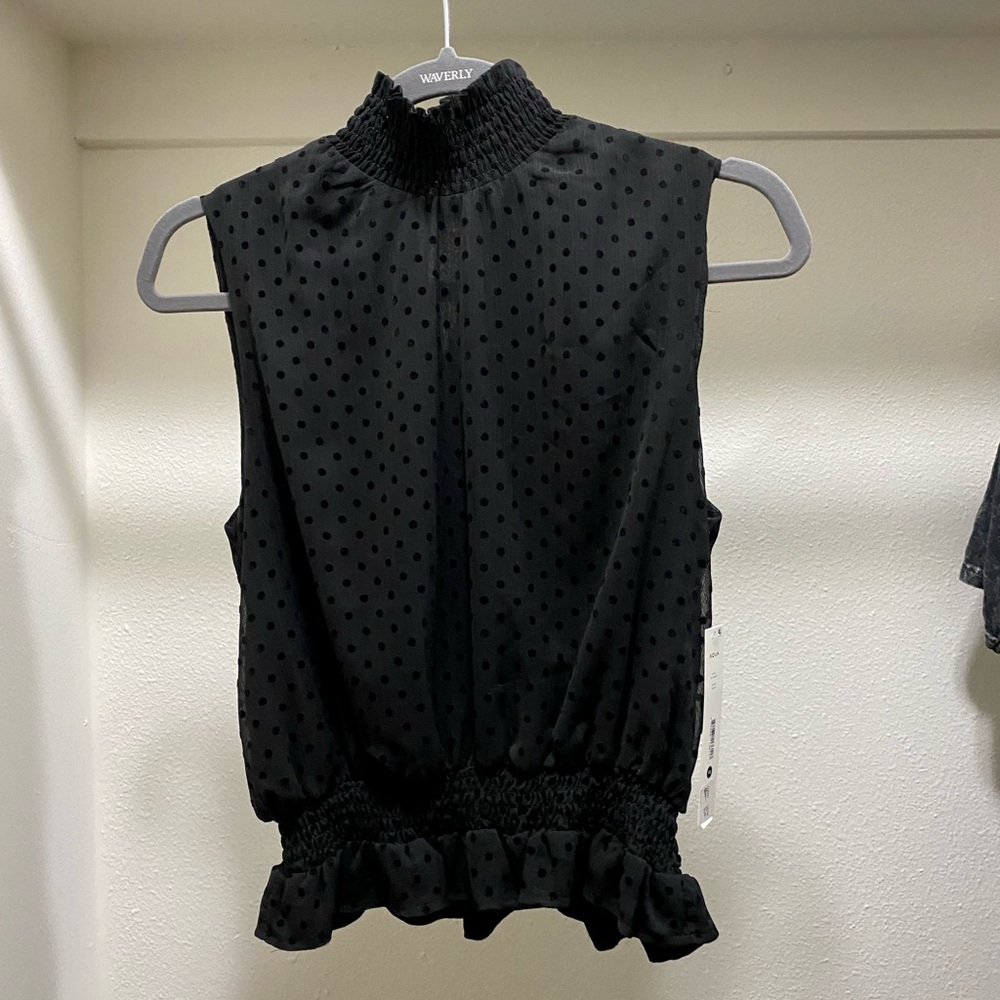 Aqua // black turtleneck blouse // Size XS